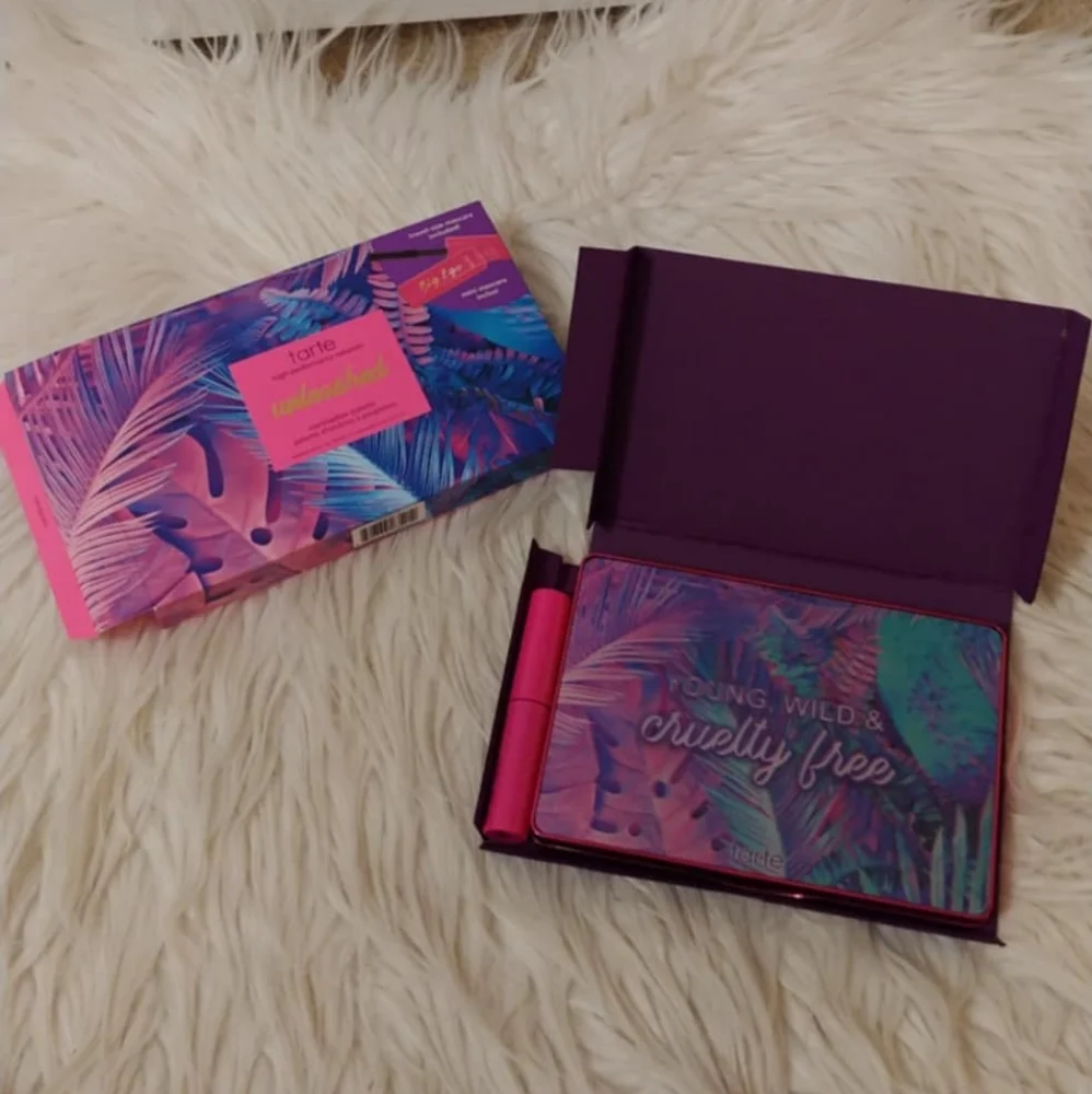 💖FIRM! NWT TARTE UNLEASHED EYESHADOW PALETTE WITH TRAVEL SIZE BIG EGO MASCARA